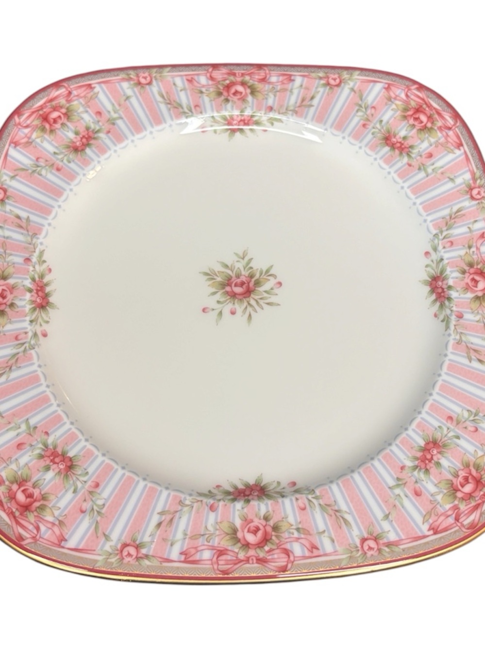 Vintage Noritake National Trust Rose Garden Square Dessert Plate